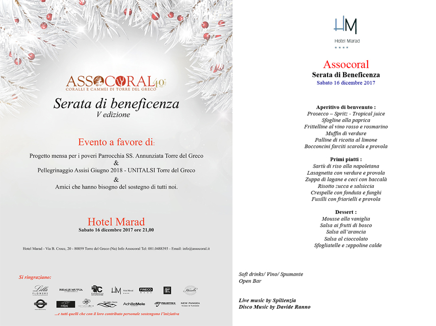 SERATA DI BENEFICENZA - 16 DICEMBRE 2017